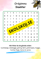 Ordgömmor - 10 olika teman