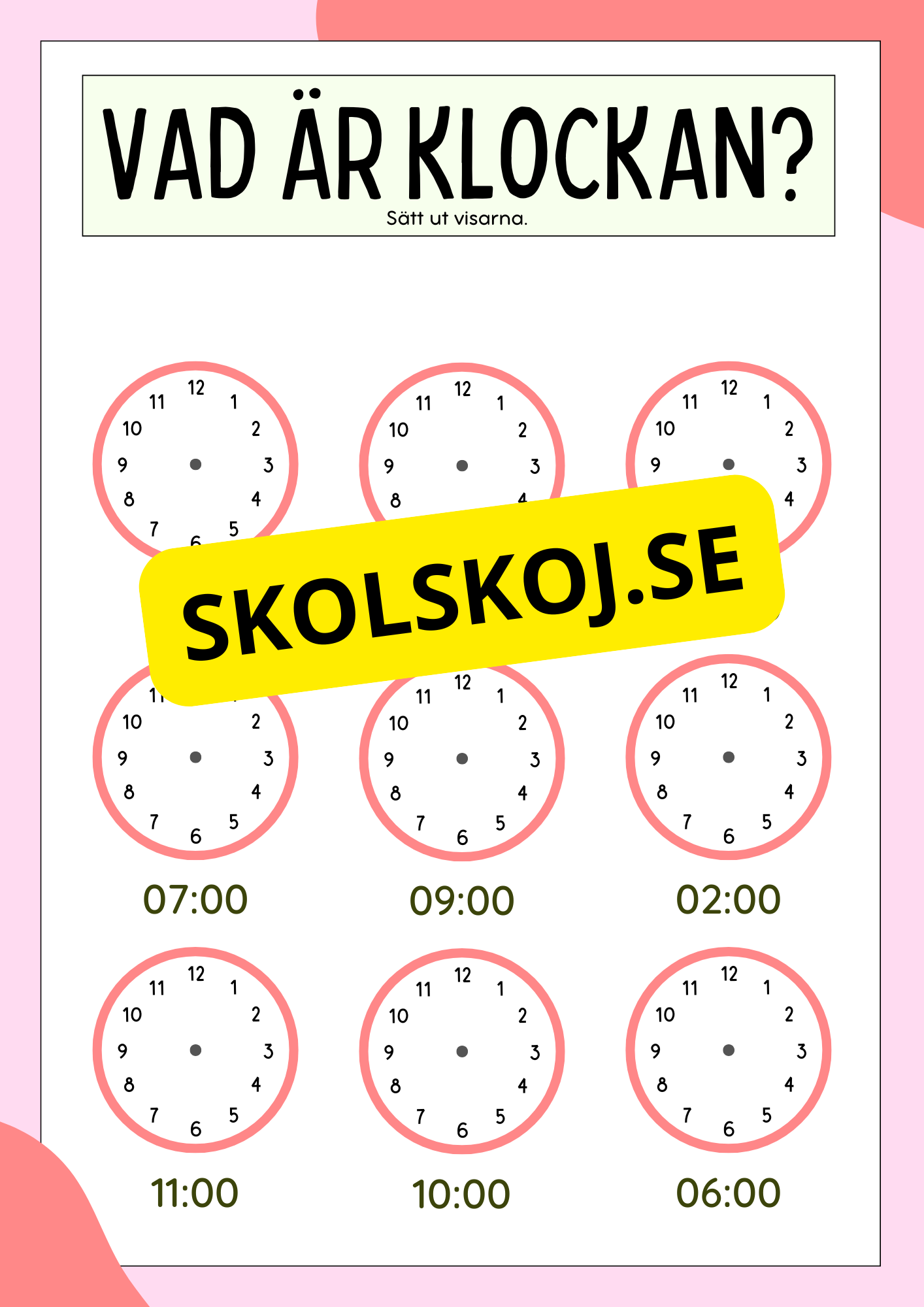 Öva analog klockan