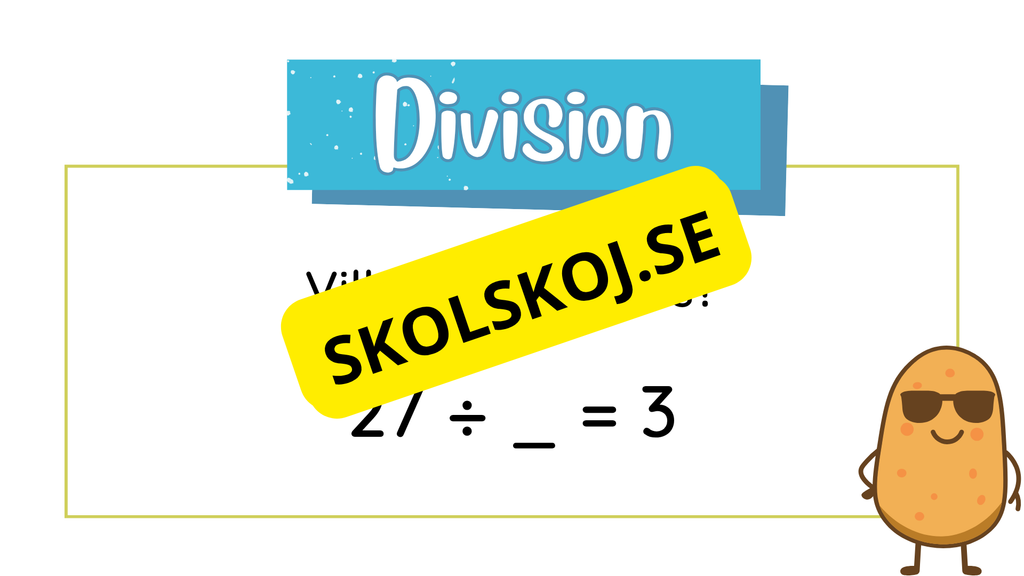 Öva division - Vilket tal saknas