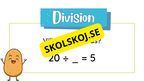 Öva division - Vilket tal saknas