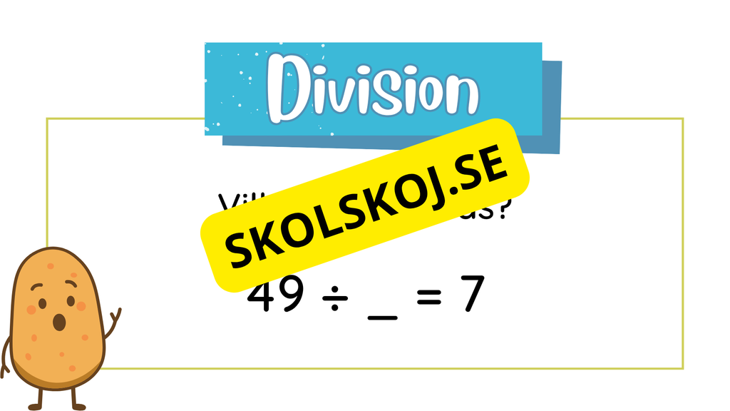 Öva division - Vilket tal saknas