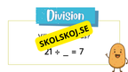 Öva division - Vilket tal saknas