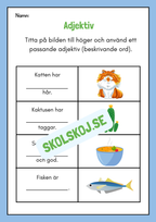 Öva på adjektiv