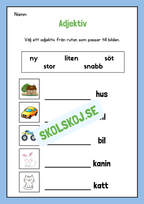 Öva på adjektiv