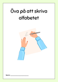 Öva på att skriva alfabetet
