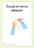 Öva på att skriva alfabetet