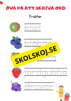 Öva på att skriva ord