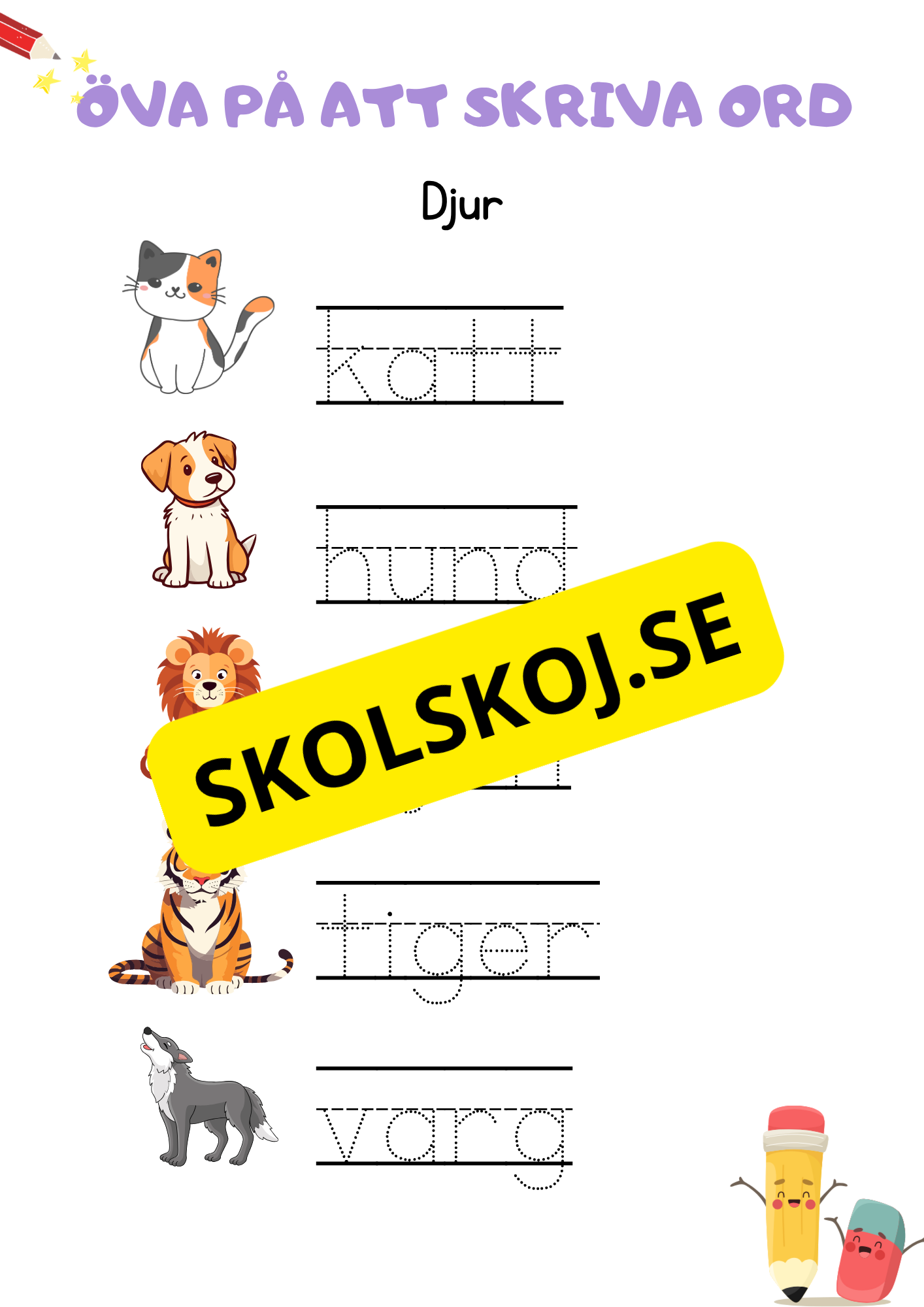 Öva på att skriva ord