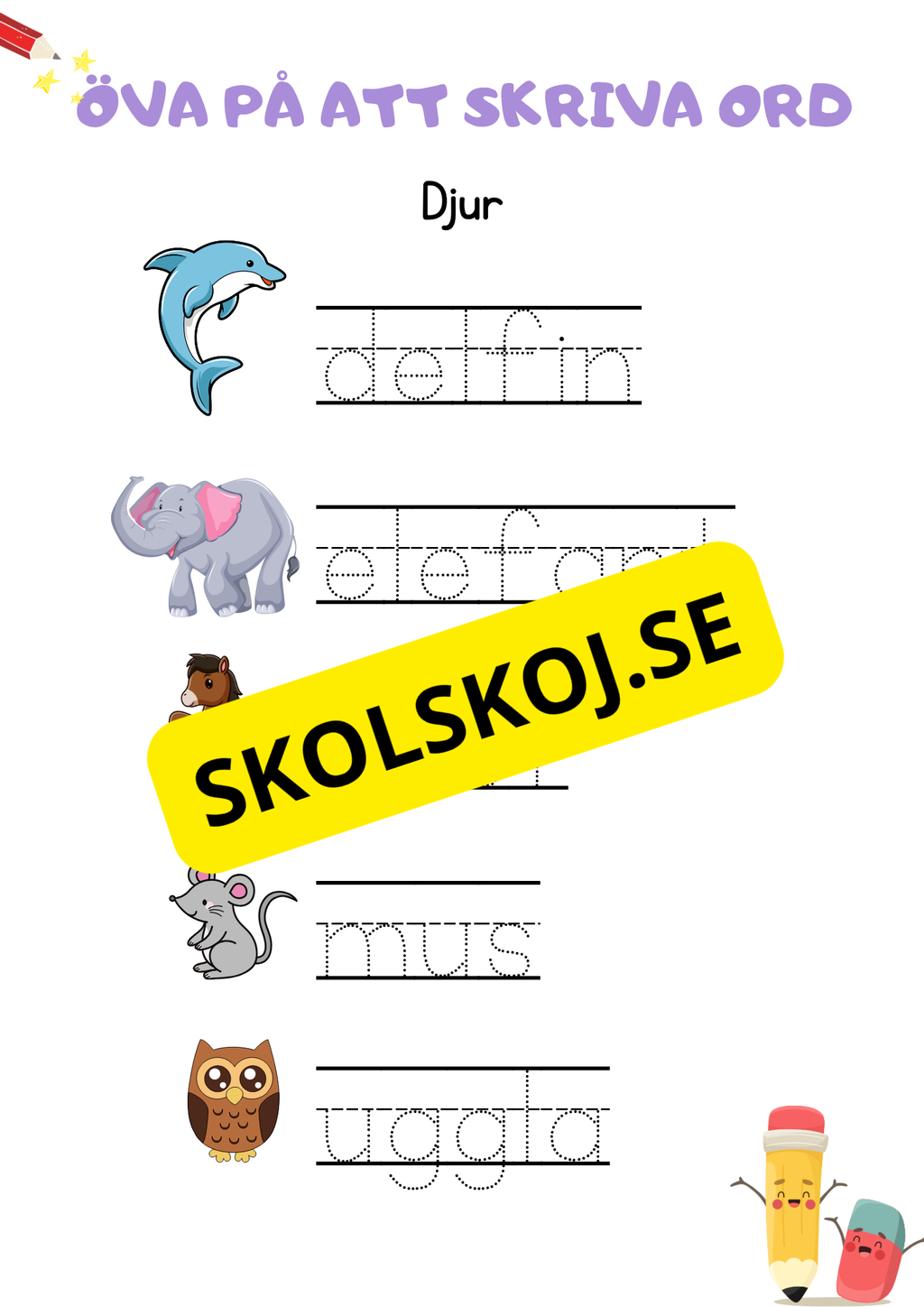 Öva på att skriva ord