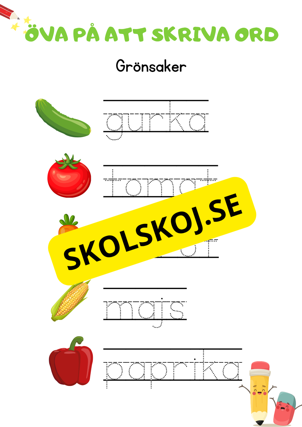 Öva på att skriva ord