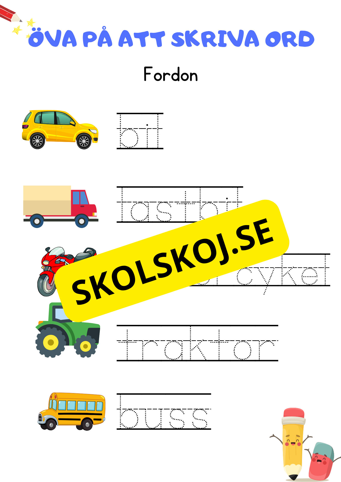 Öva på att skriva ord