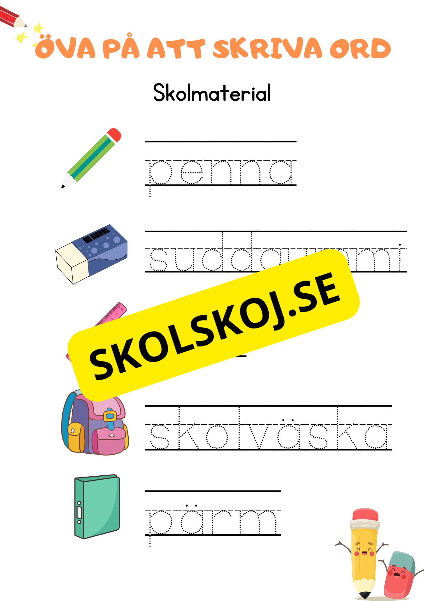 Öva på att skriva ord