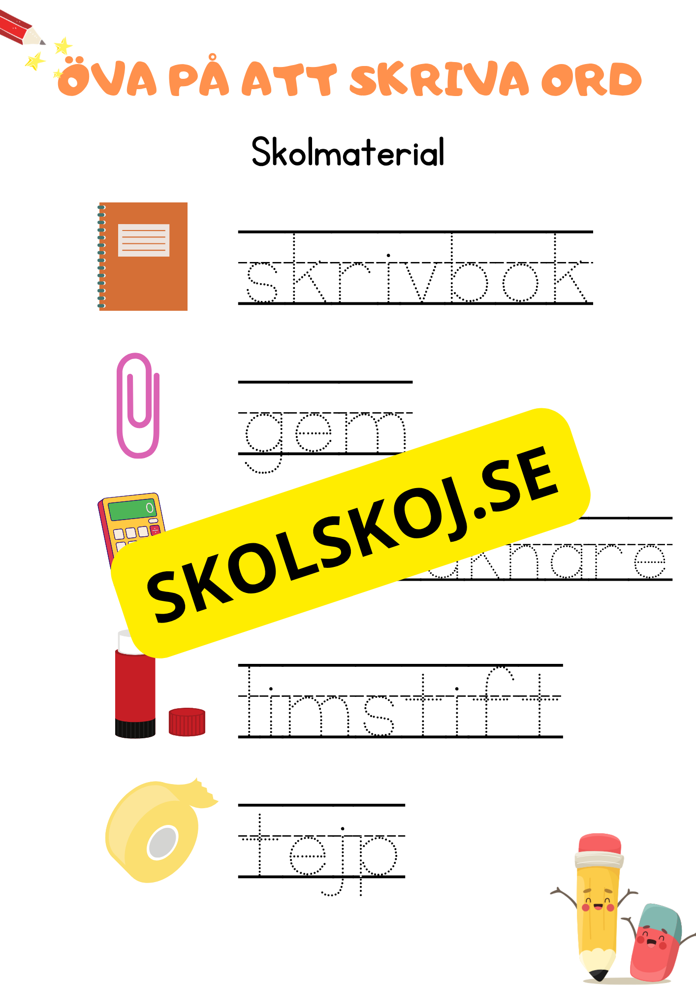 Öva på att skriva ord