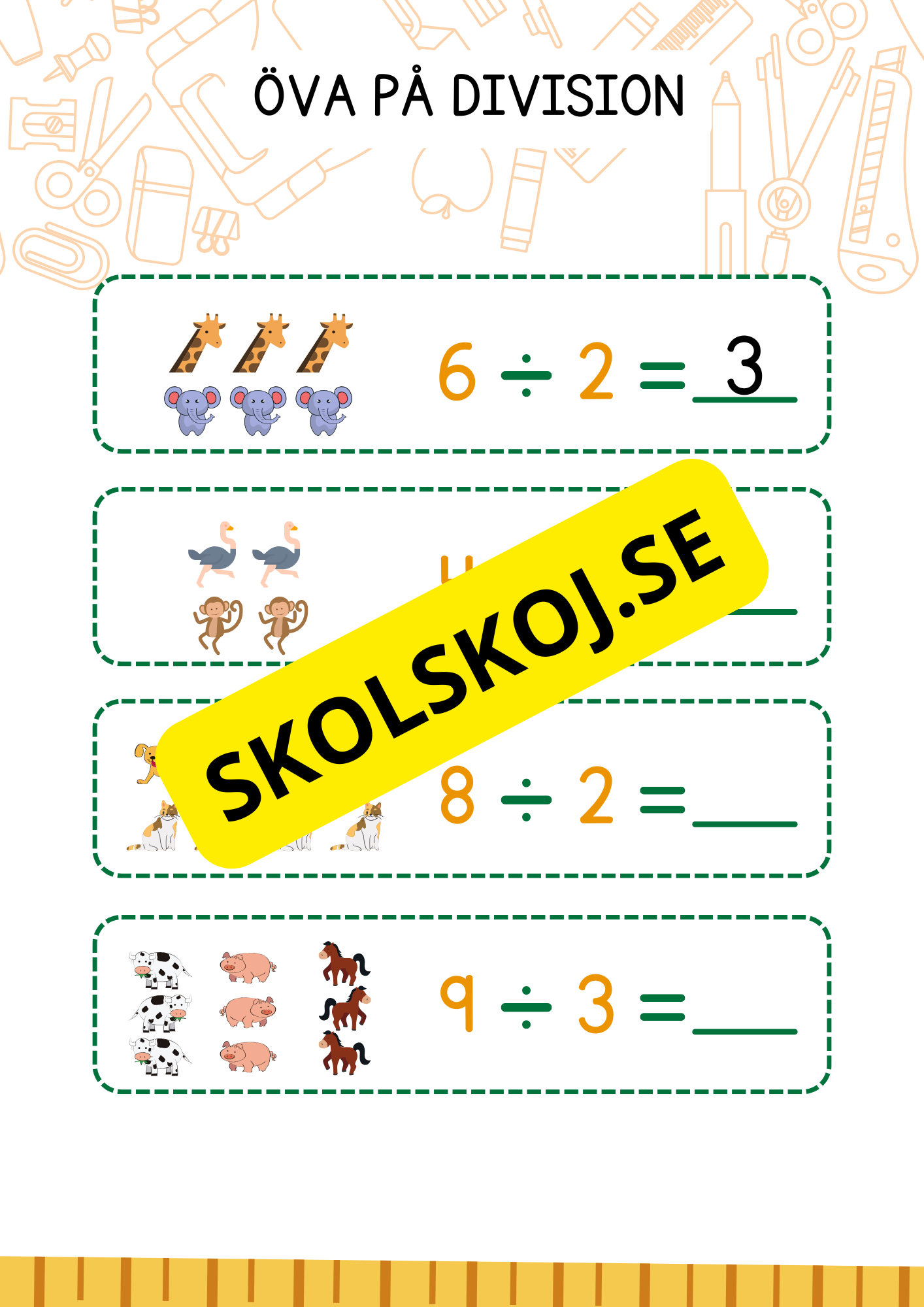 Öva på division 0 - 10