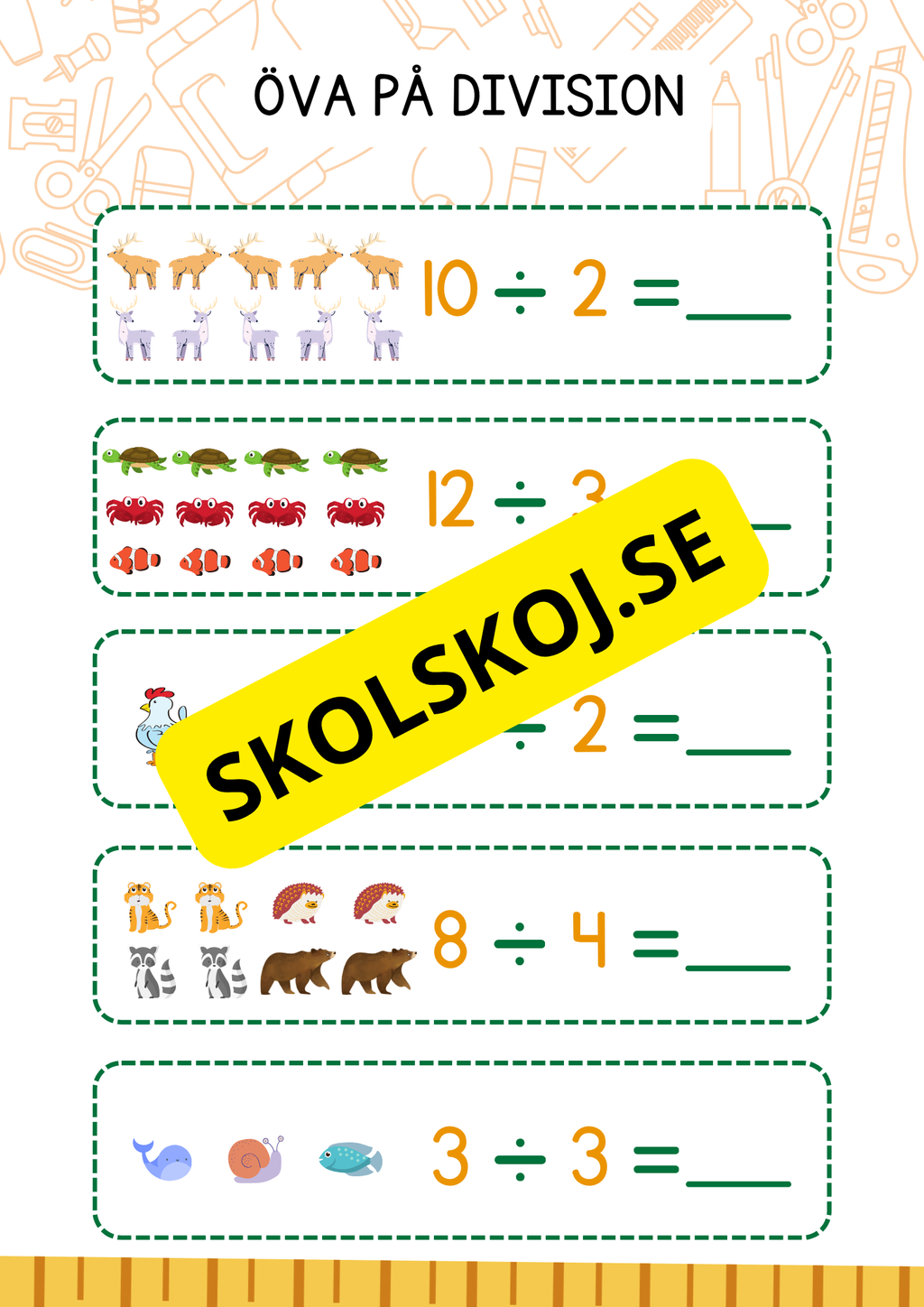 Öva på division 0 - 10