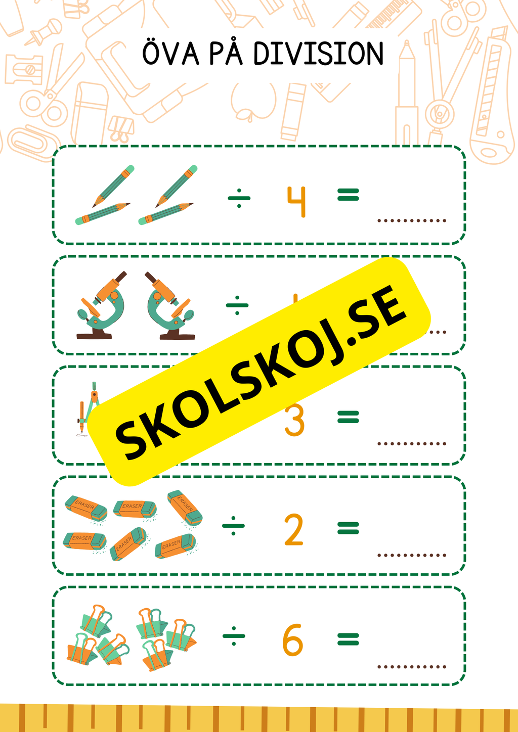 Öva på division 0 - 10