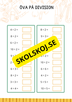 Öva på division 0 - 10