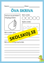 Öva skriva - Häfte