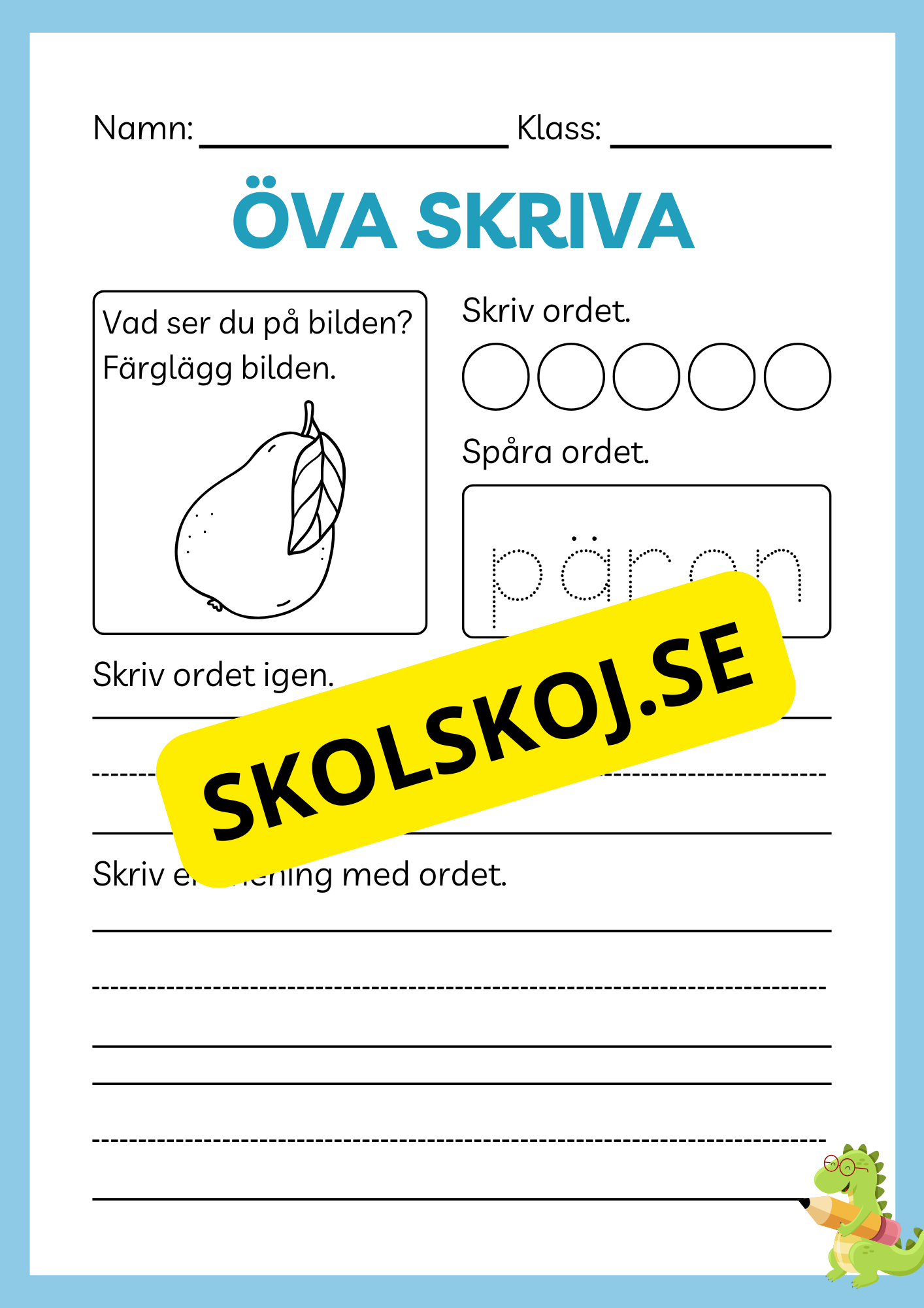 Öva skriva - Häfte