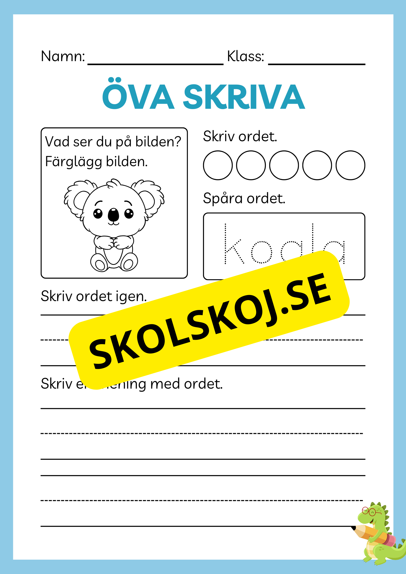 Öva skriva - Häfte