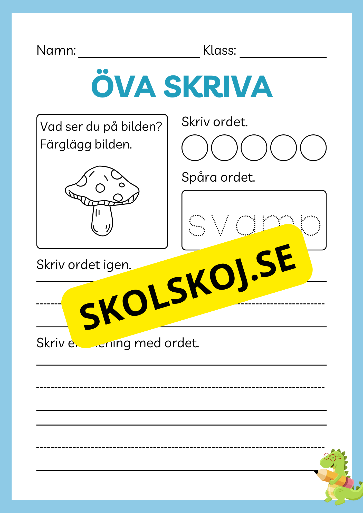 Öva skriva - Häfte