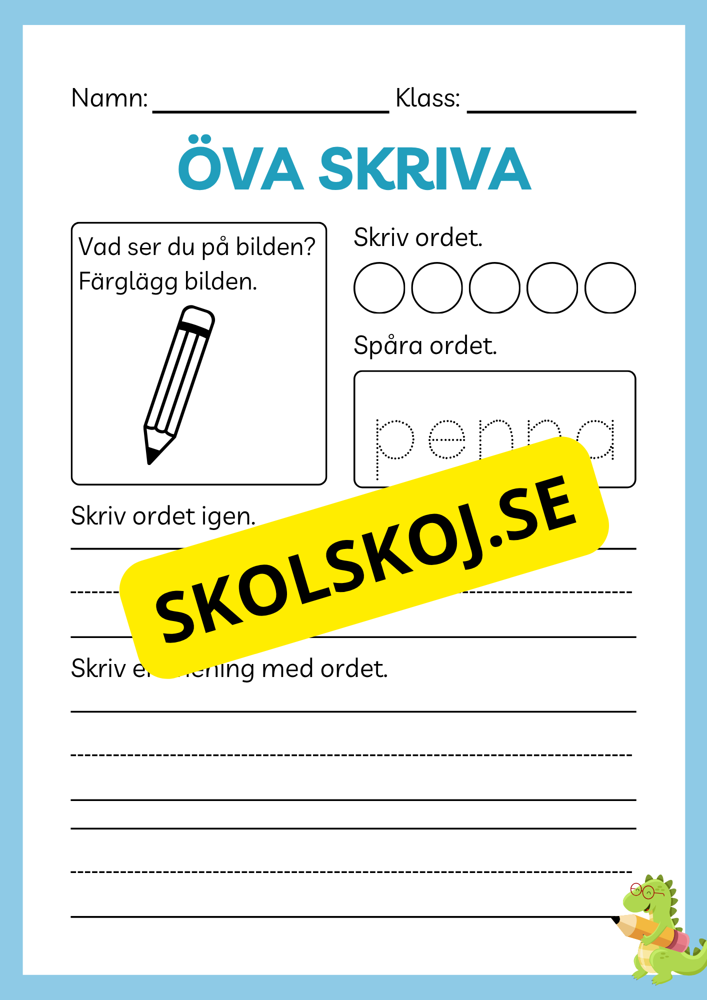 Öva skriva - Häfte
