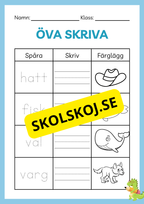Öva skriva - Häfte