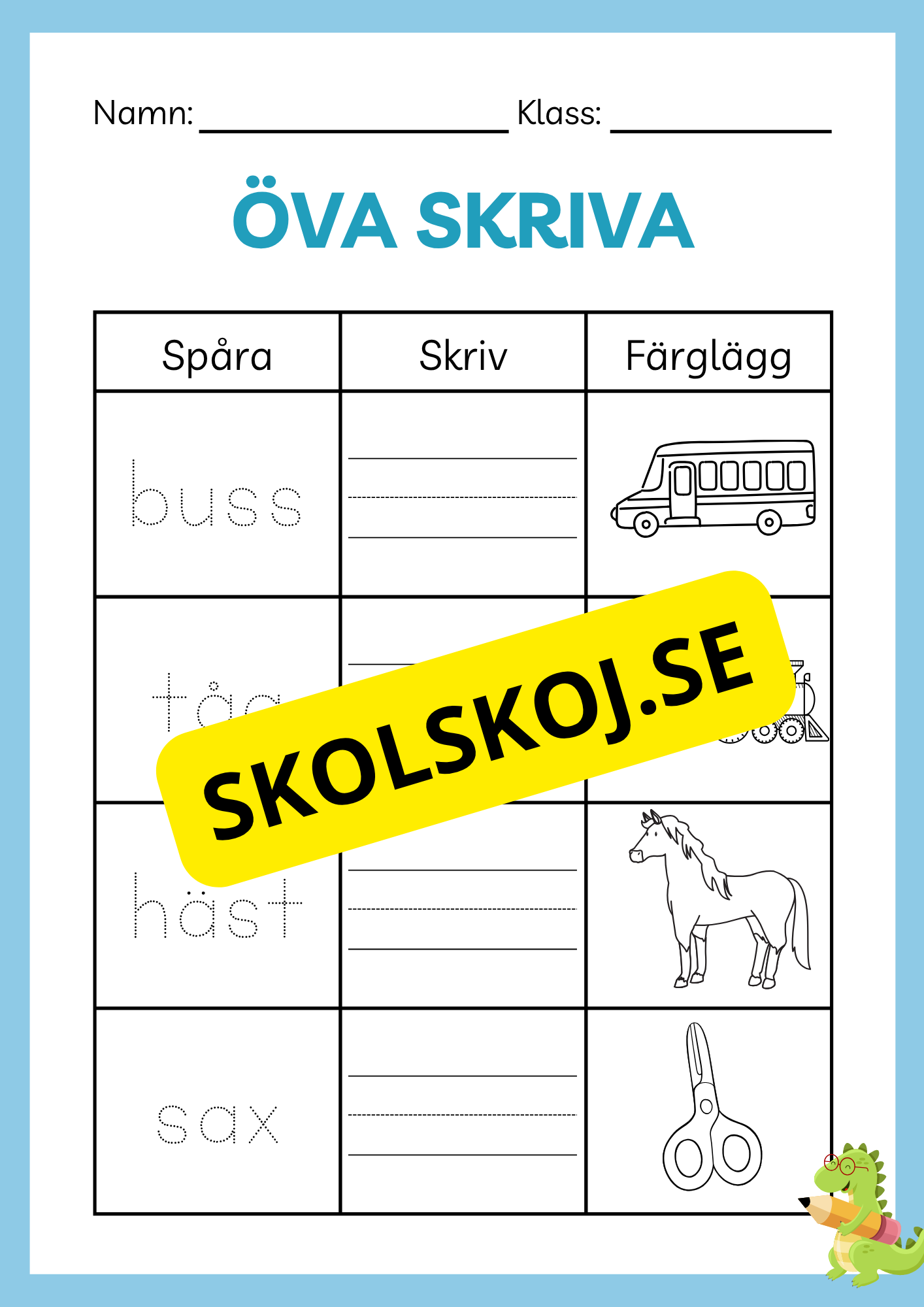 Öva skriva - Häfte