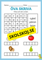 Öva skriva - Häfte