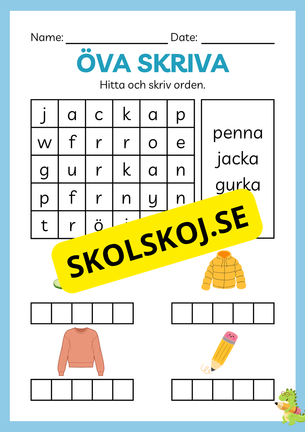 Öva skriva - Häfte