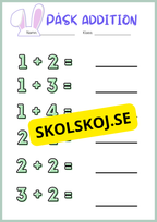Påsk matematik - Blandade uppgifter