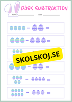 Påsk matematik - Blandade uppgifter