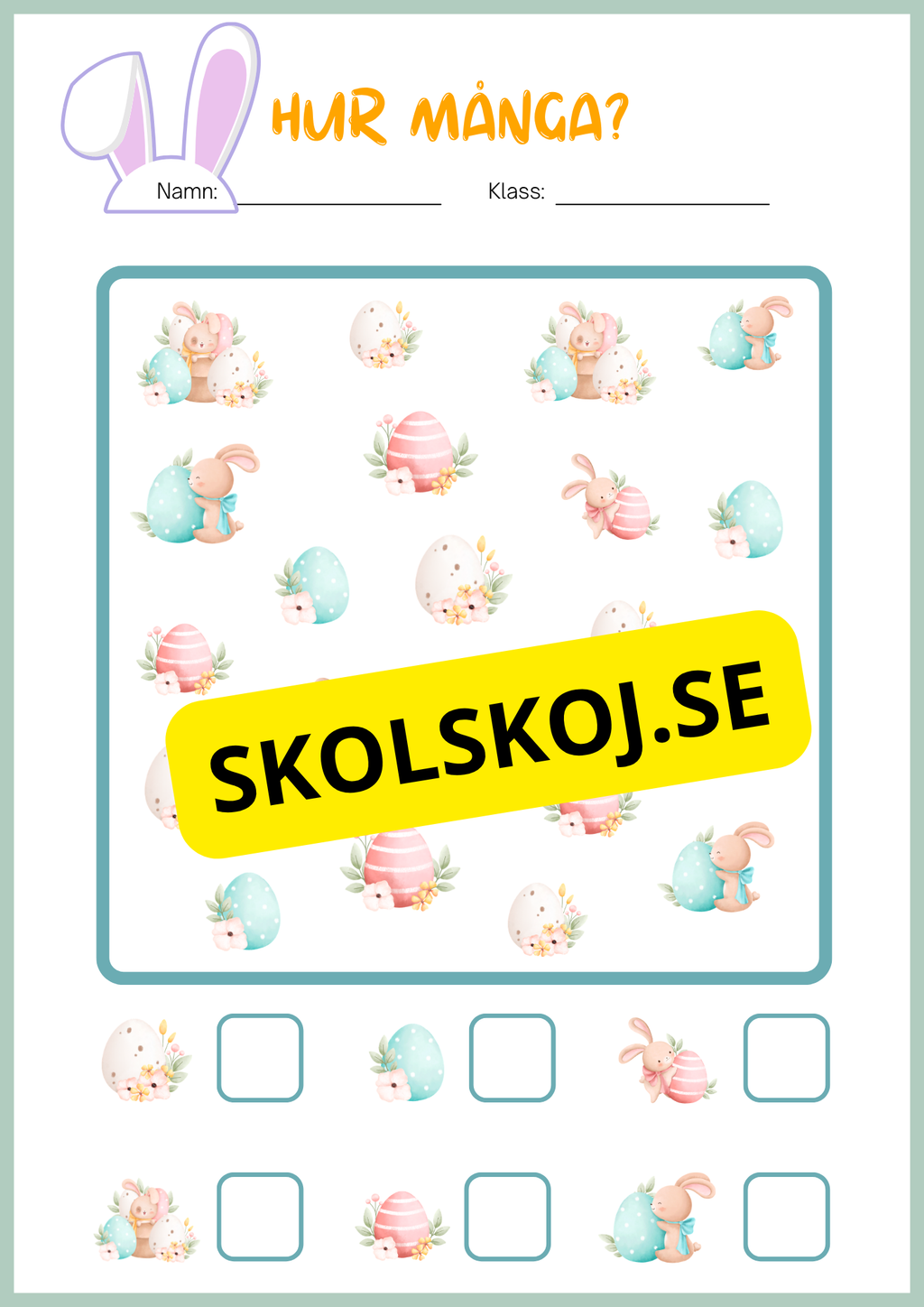 Påsk matematik - Blandade uppgifter