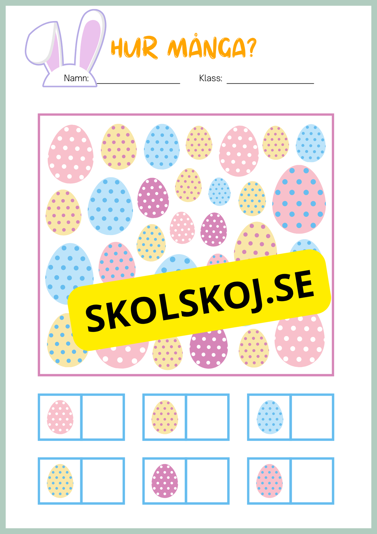 Påsk matematik - Blandade uppgifter