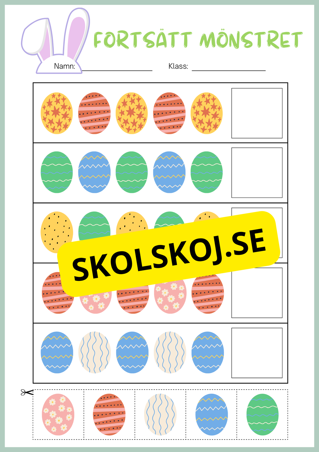 Påsk matematik - Blandade uppgifter
