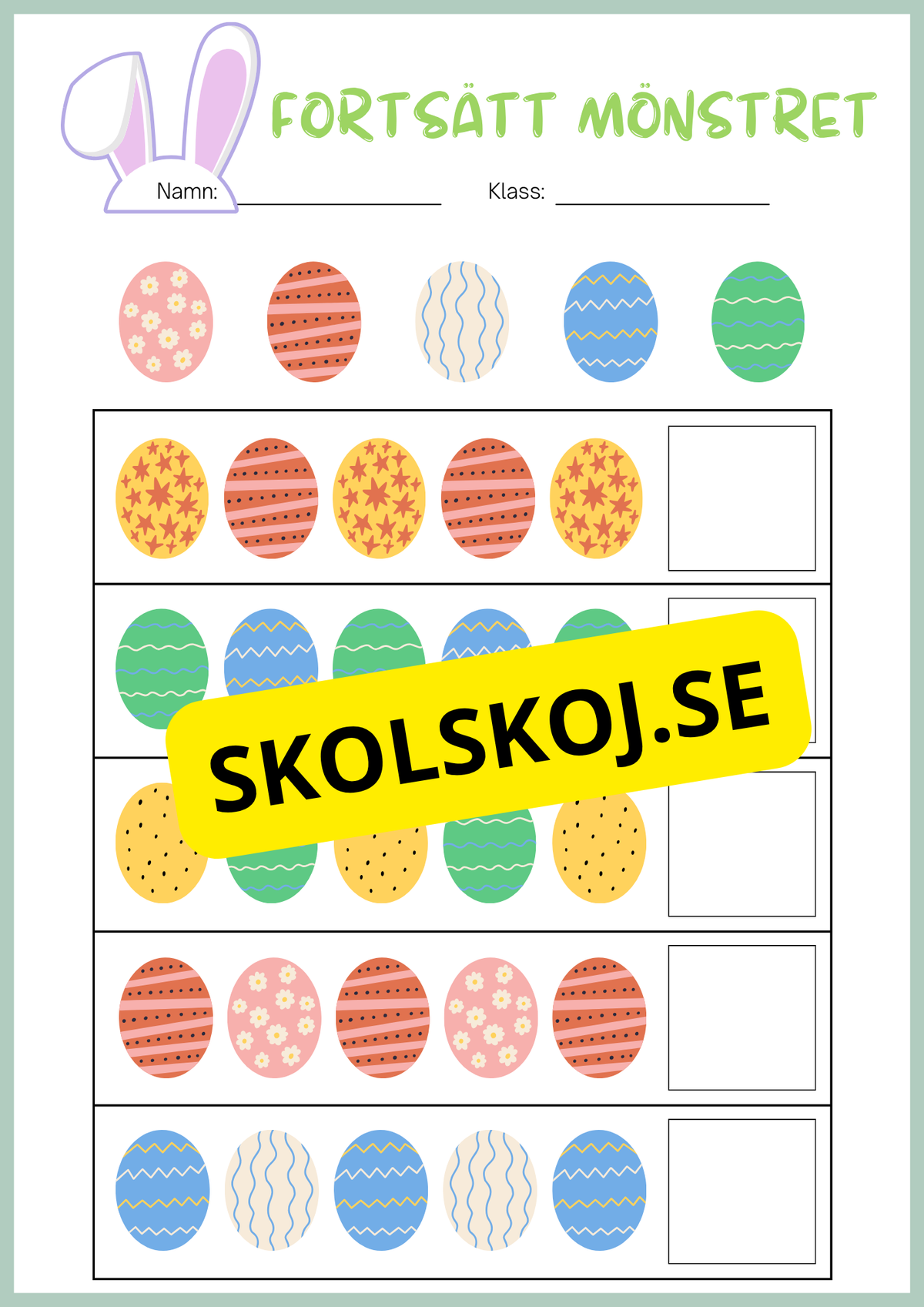 Påsk matematik - Blandade uppgifter