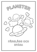 Planeter - Färglägg och spåra