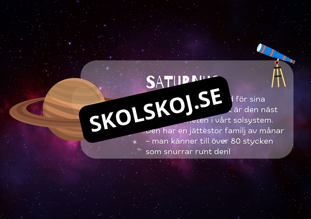 Planeter i vårt solsystem fakta + frågor (18 sidor)