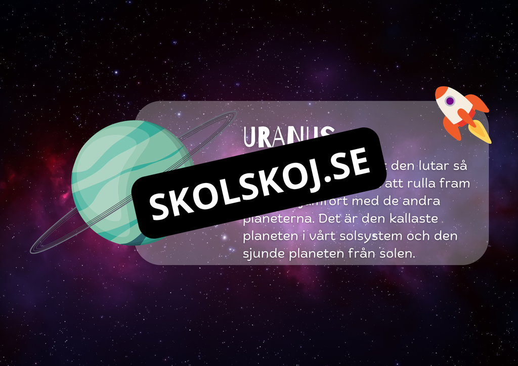Planeter i vårt solsystem fakta + frågor (18 sidor)