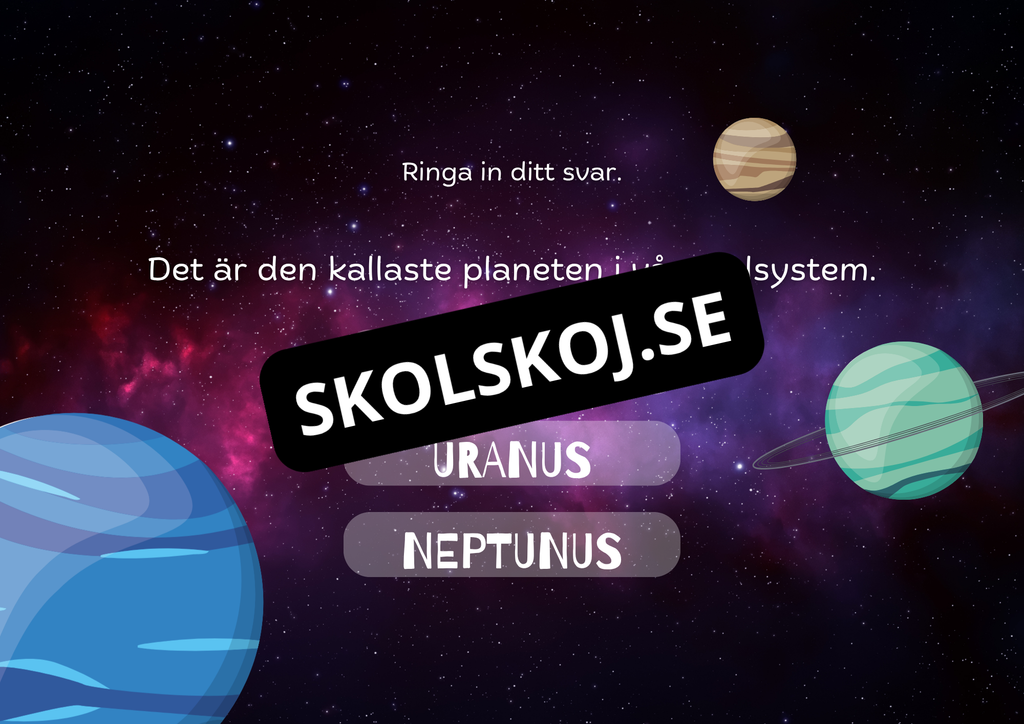 Planeter i vårt solsystem fakta + frågor (18 sidor)