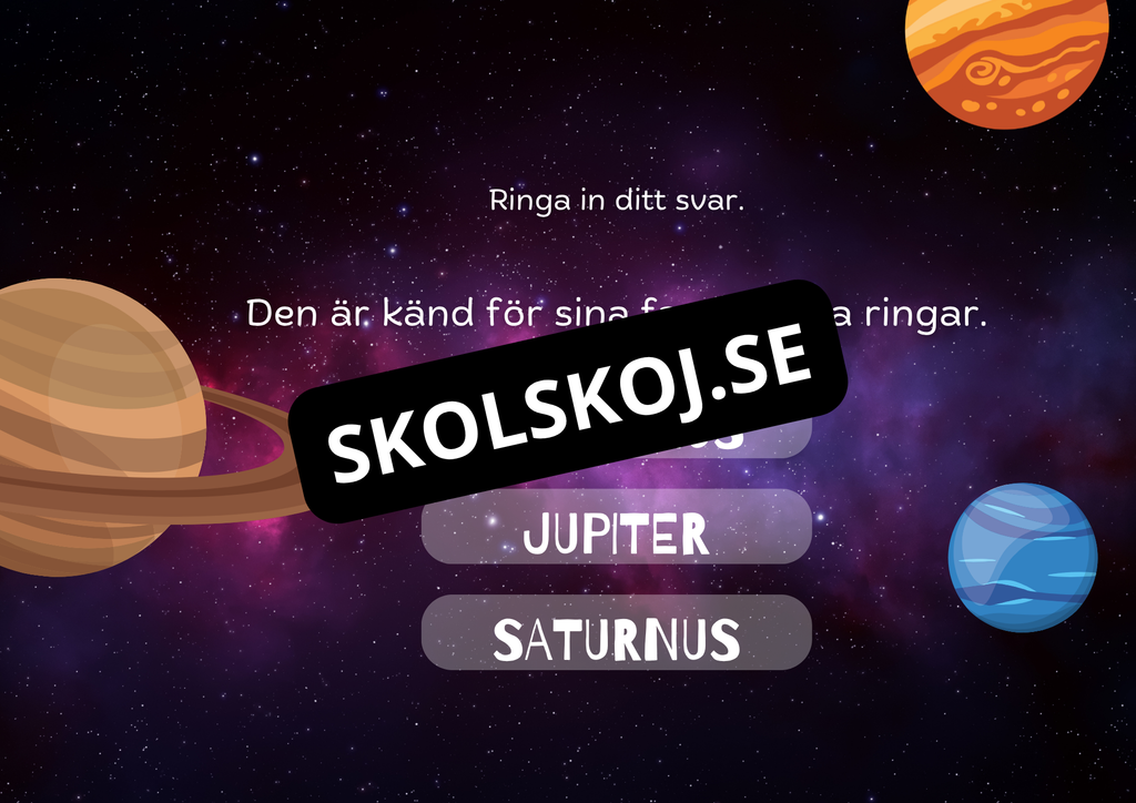 Planeter i vårt solsystem fakta + frågor (18 sidor)