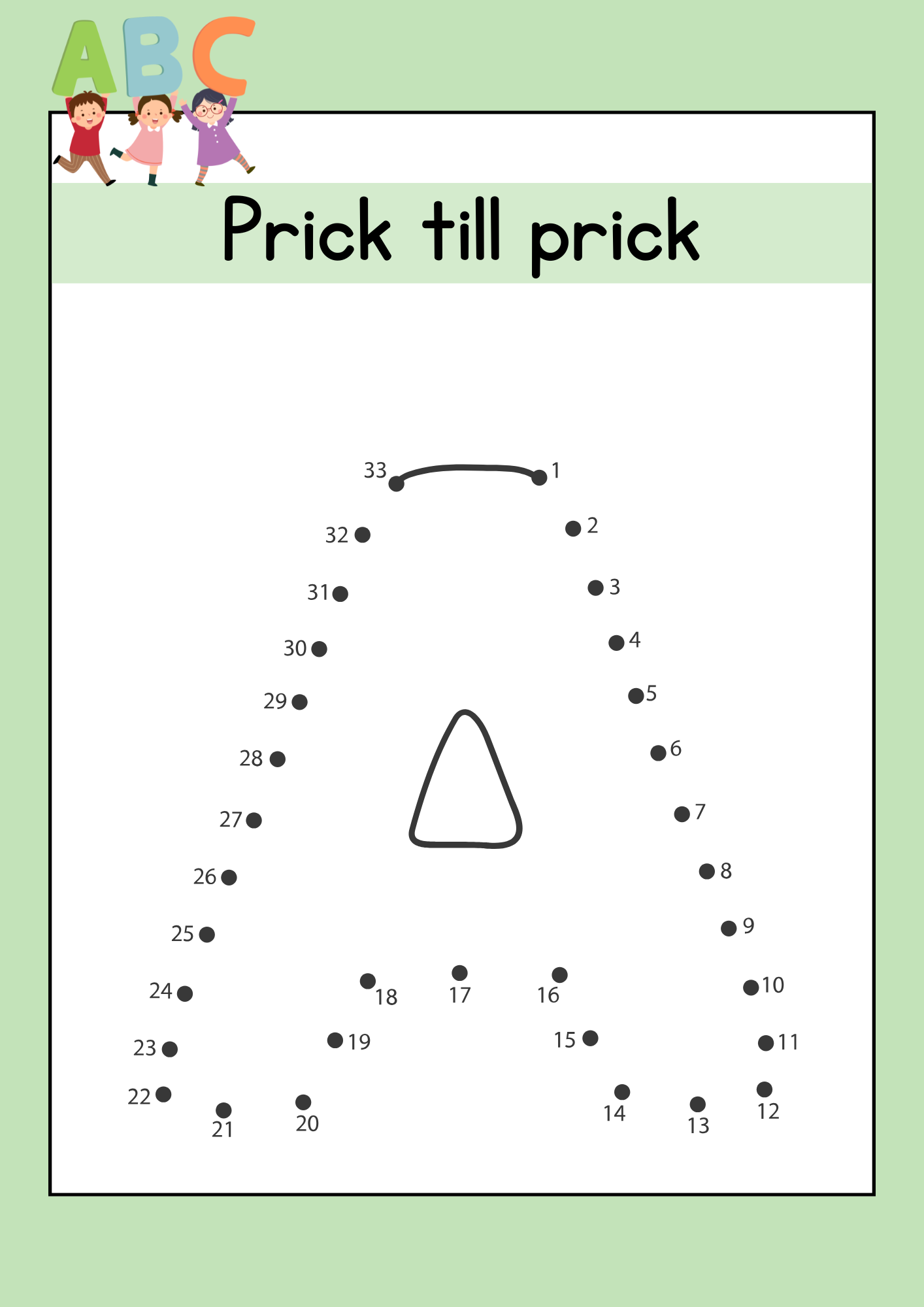 Prick till prick ABC