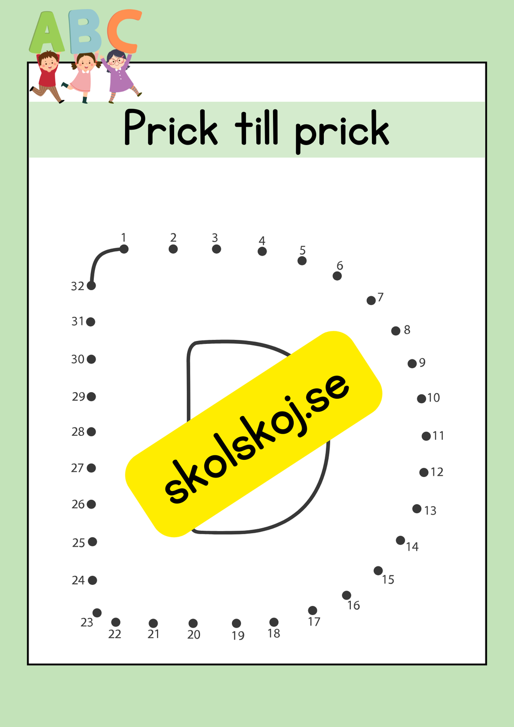 Prick till prick ABC