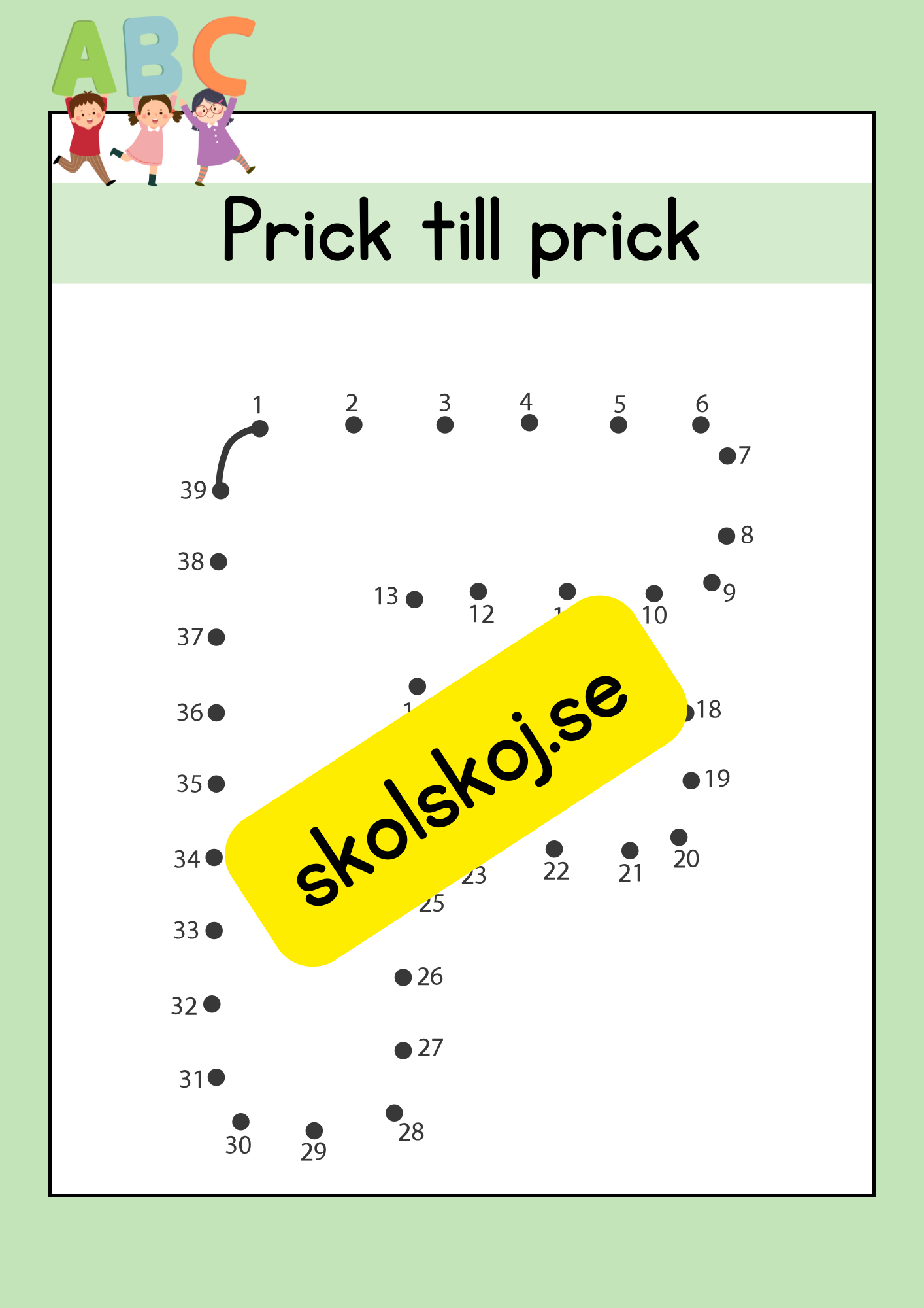 Prick till prick ABC