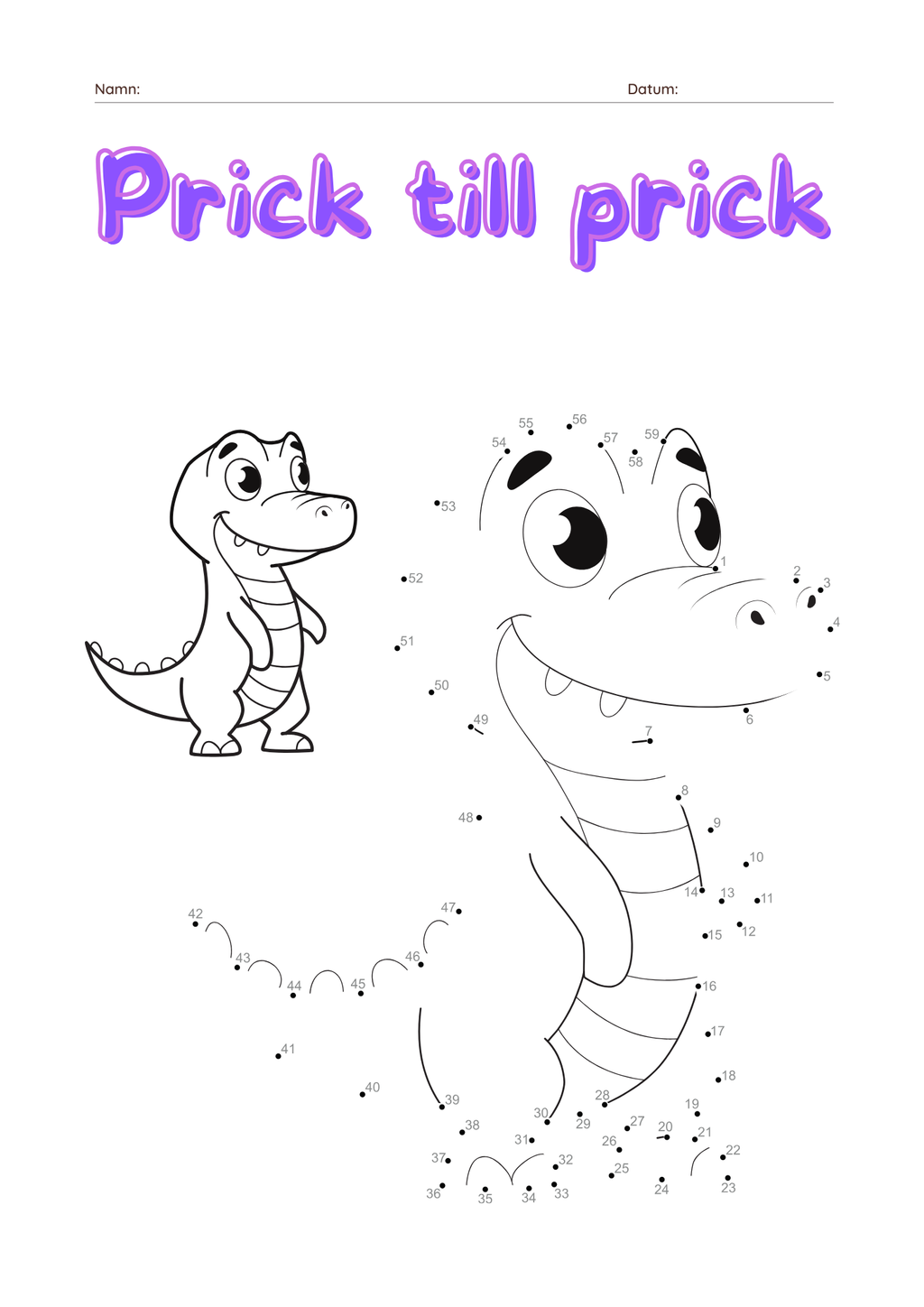 Prick till prick bilder