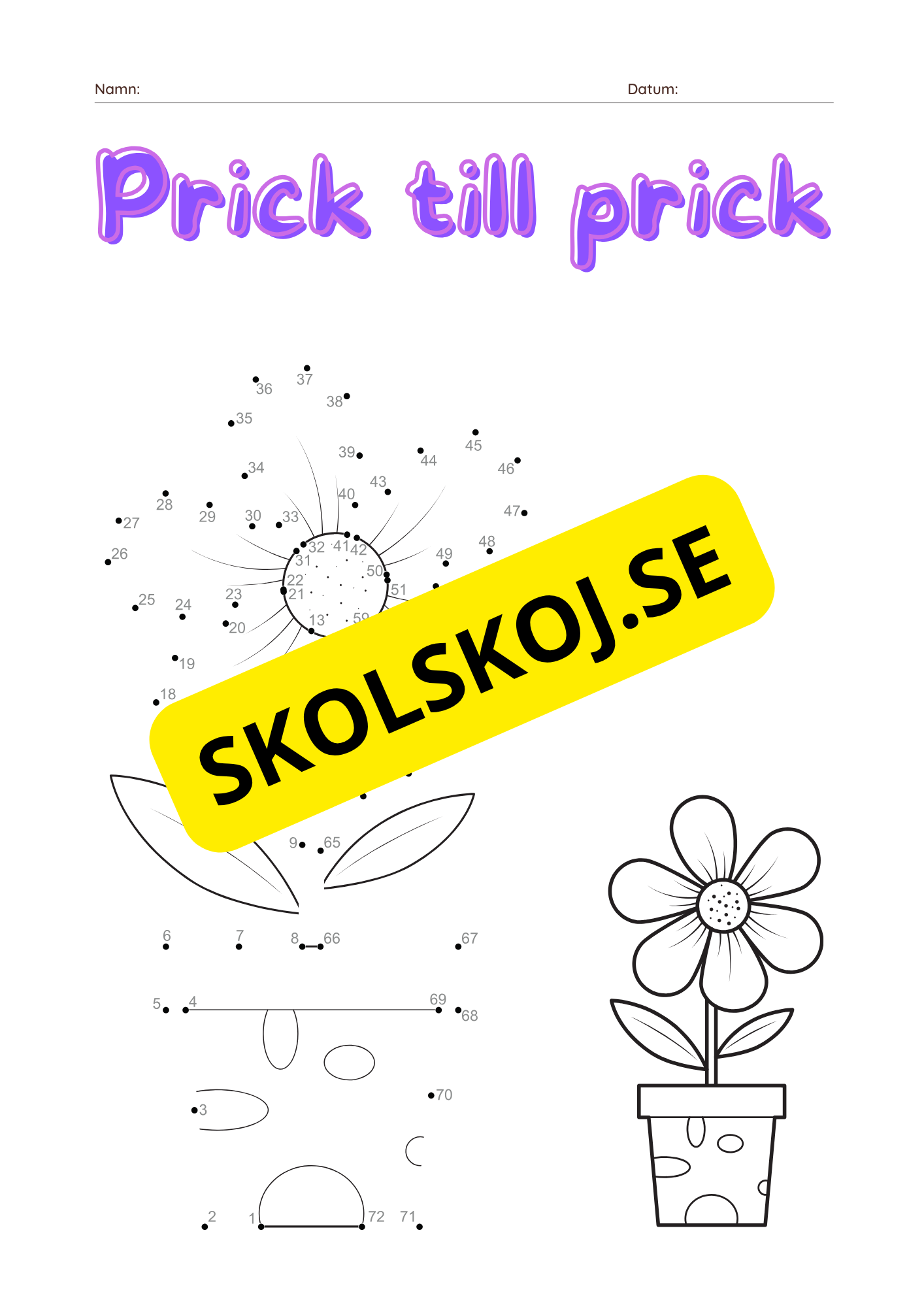 Prick till prick bilder