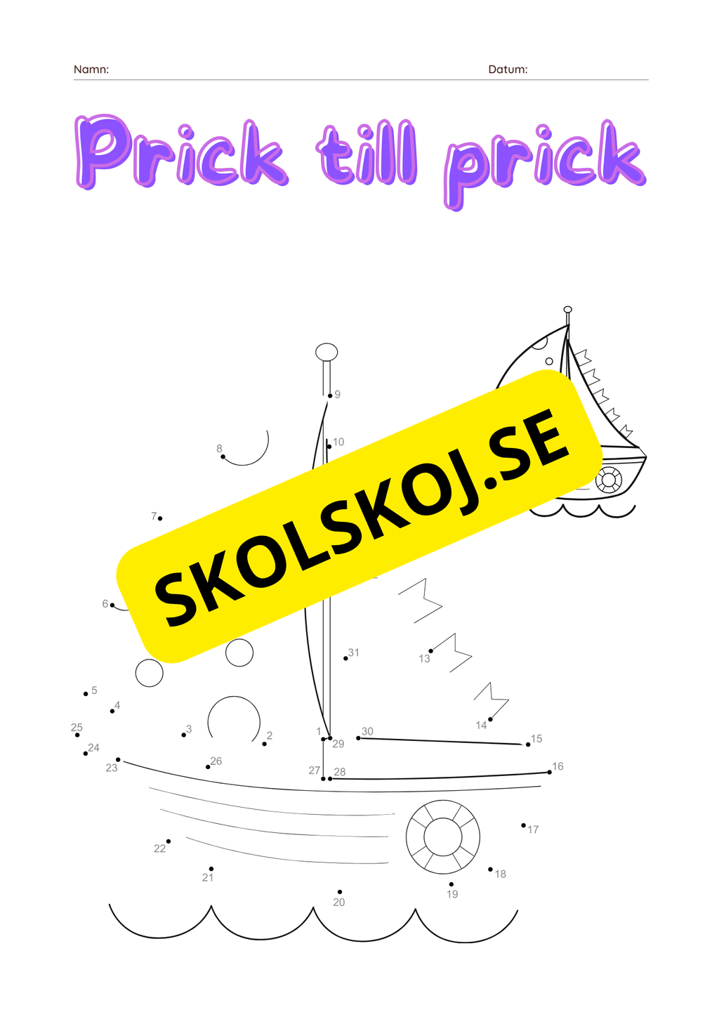 Prick till prick bilder