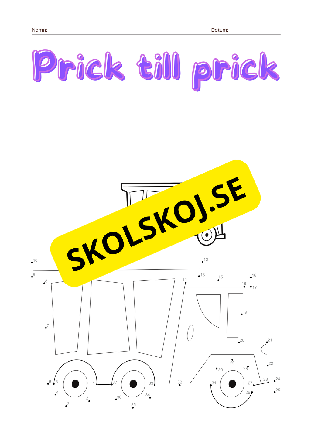 Prick till prick bilder