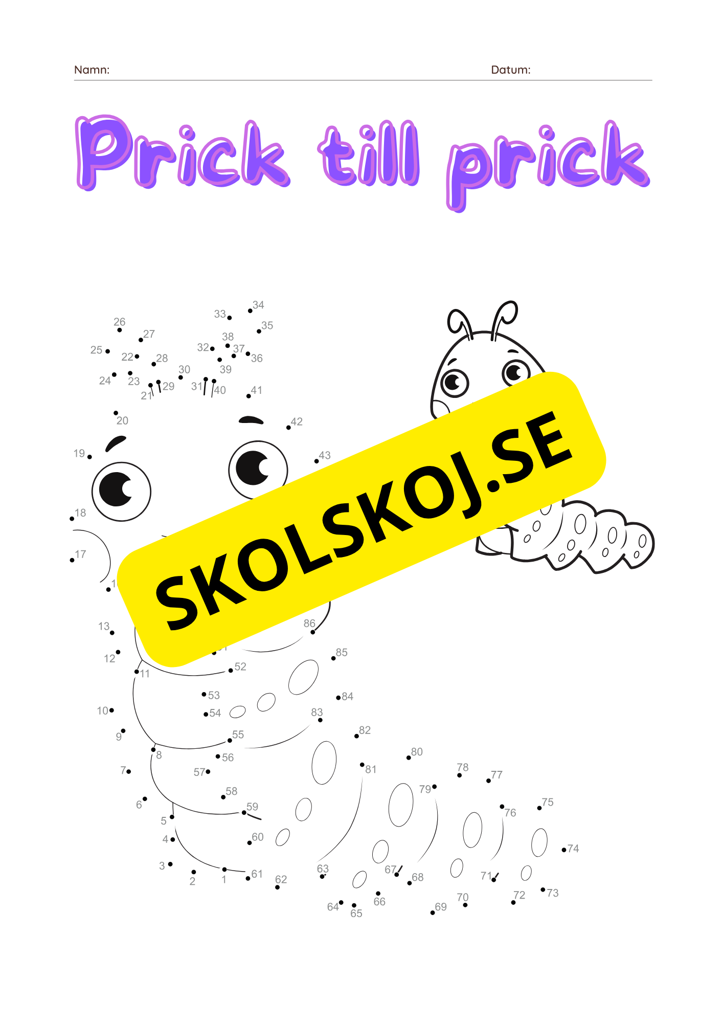 Prick till prick bilder