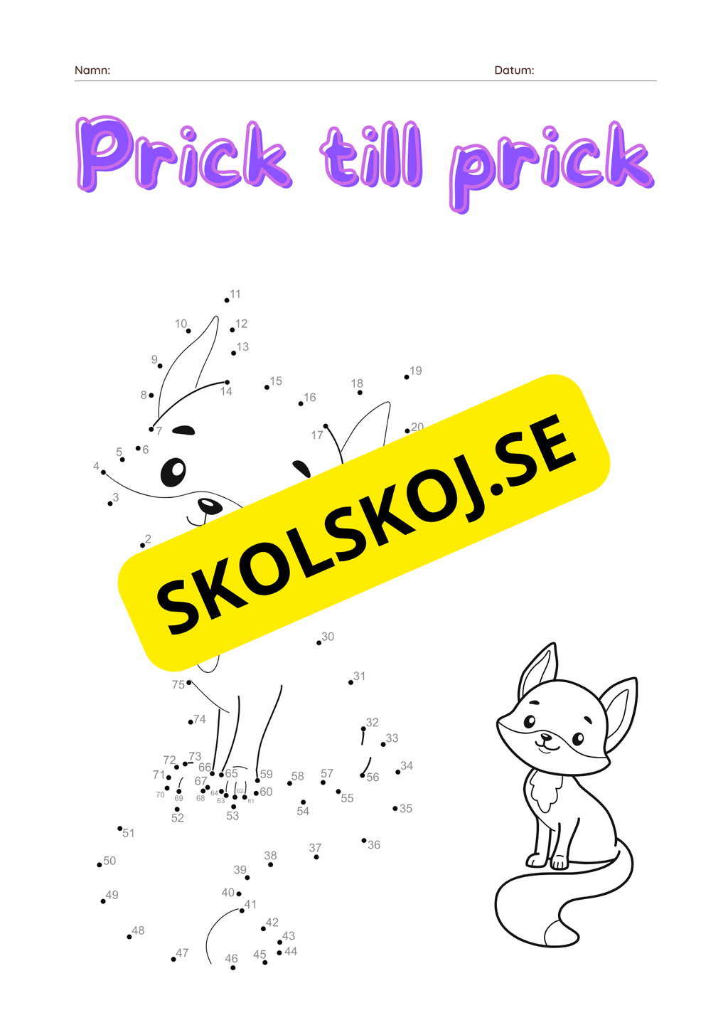 Prick till prick bilder